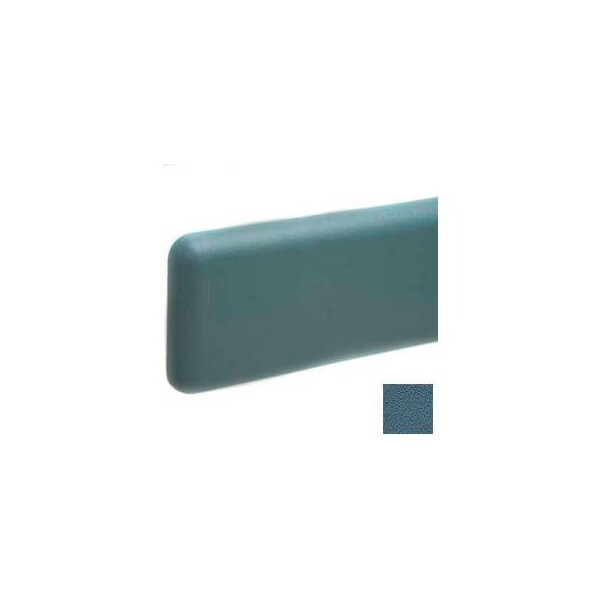Wall Guard W/Rounded Top & Bottom Edges, Aluminum Retainer, 6"H x 12'L, Windsor Blue